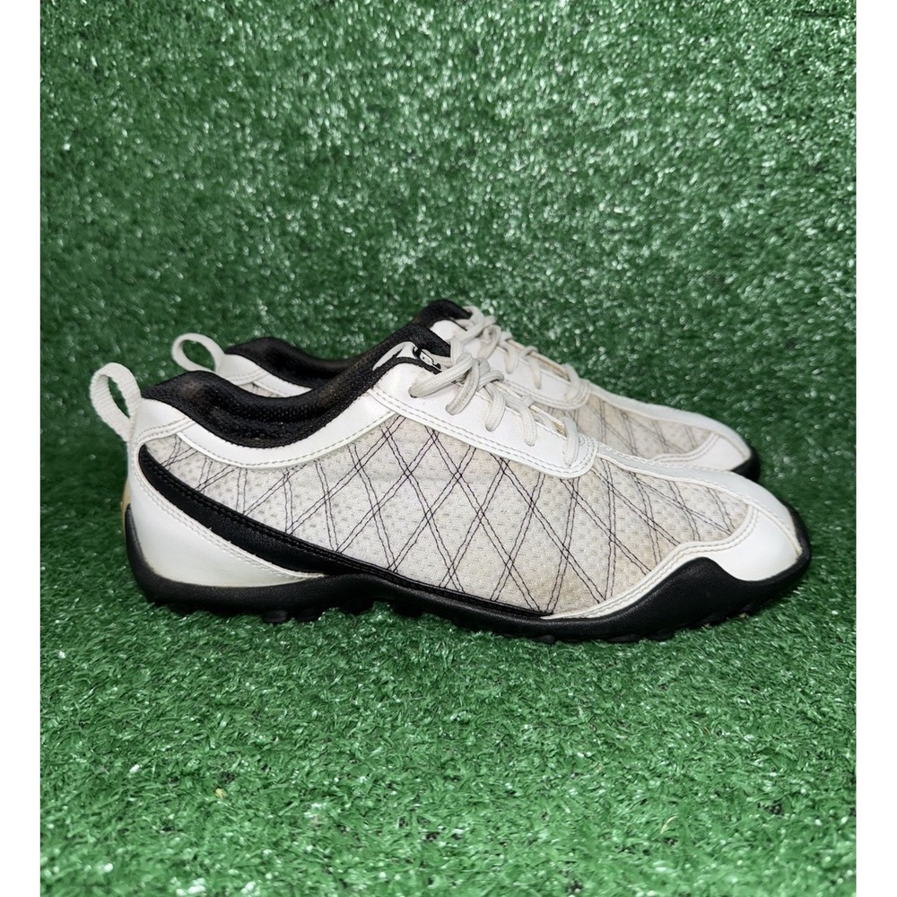 Footjoy SuperLites Women's Size 6.5M White Black Golf Spikeless Shoes 98951